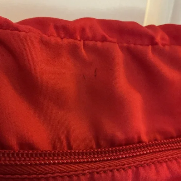 PRADA Nylon Red Messenger Crossbody Bag w/ Shoulder Strap Vintage Authentic - Picture 12 of 16
